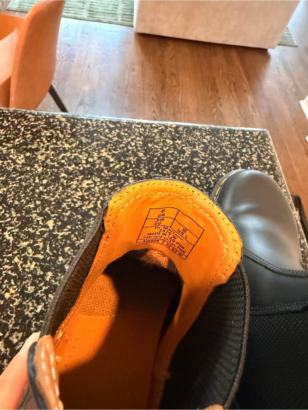 Dr. Martens Black Chelsea Boots with Yellow Accents - Picture 3 of 4